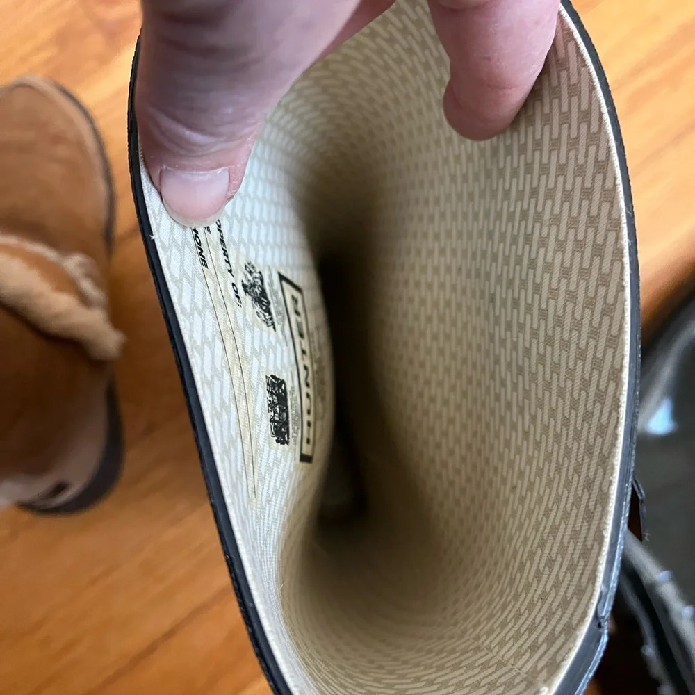 Hunter tall rain boots black shinny women’s size 9 - Picture 7 of 7